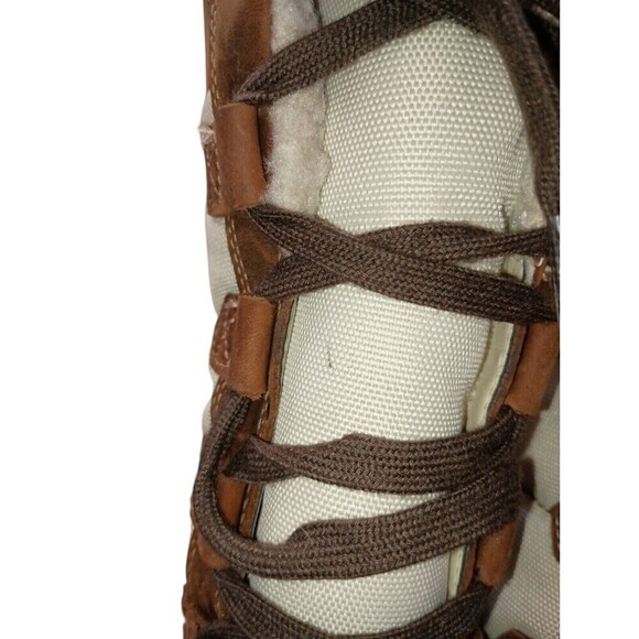 Timberland Womens Mt Hayes Snow Boots Tall Waterproof Brown Leather Size 6 - Picture 6 of 8